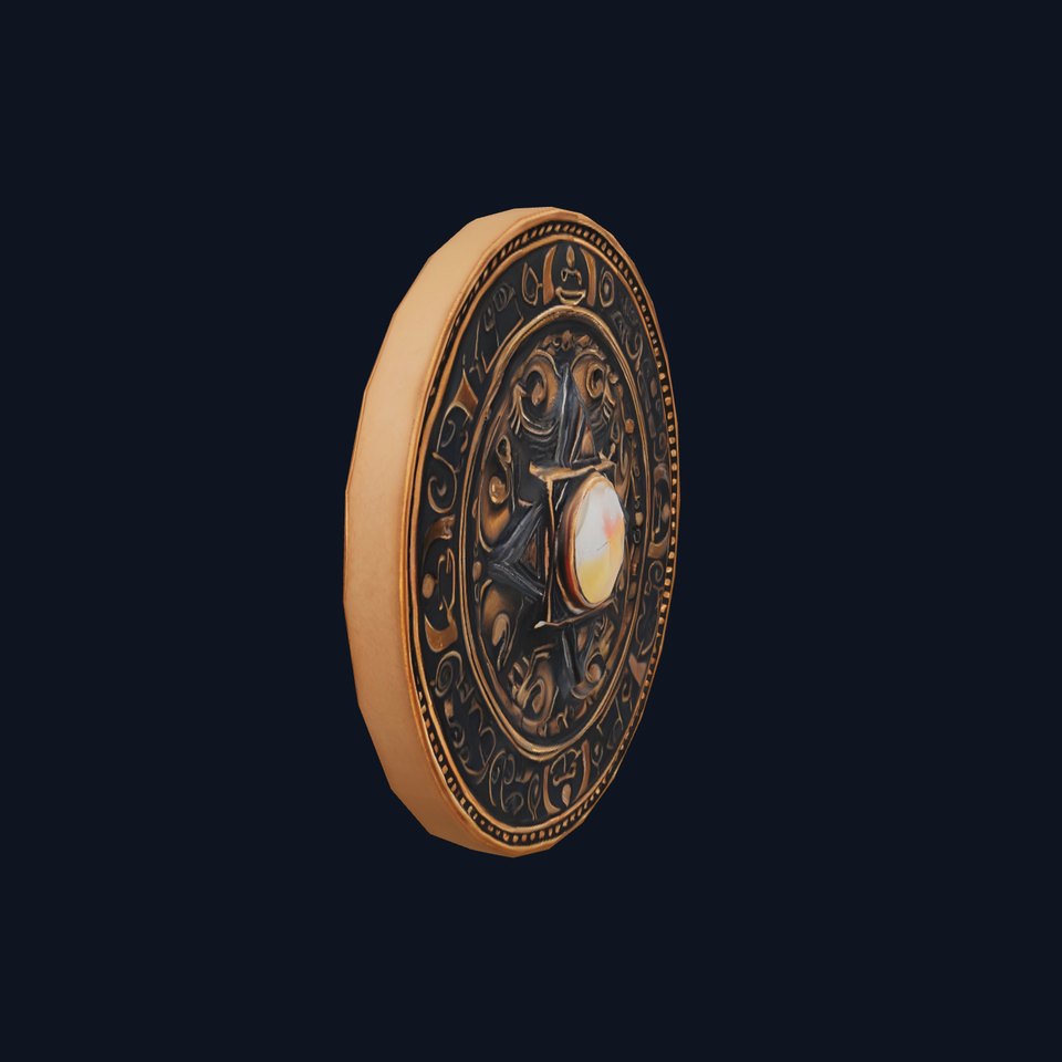 Ornate Brass Medallion model pack